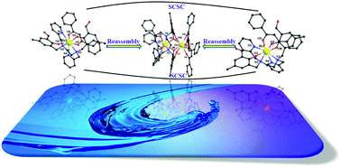 Graphical abstract: Ligand ratio/solvent-influenced syntheses, crystal structures, and magnetic properties of polydentate Schiff base ligand-Dy(iii) compounds with β-diketonate ligands as co-ligands