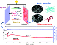 Graphical abstract: Facile synthesis and electrochemical Mg-storage performance of Sb2Se3 nanowires and Bi2Se3 nanosheets