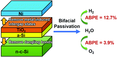 Graphical abstract: Bifacial passivation of n-silicon metal–insulator–semiconductor photoelectrodes for efficient oxygen and hydrogen evolution reactions
