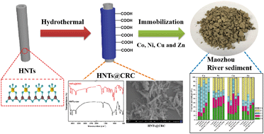 Graphical abstract: Carbonaceous halloysite nanotubes for the stabilization of Co, Ni, Cu and Zn in river sediments