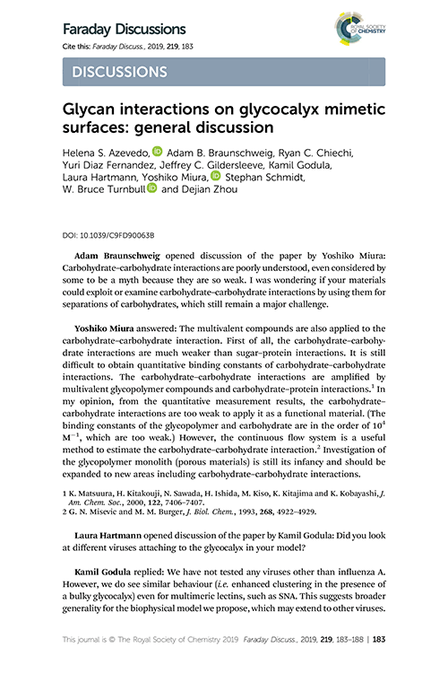 Glycan interactions on glycocalyx mimetic surfaces: general discussion