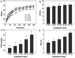 Graphical abstract: Effect of high energy electron beam on proteolysis and antioxidant activity of rice proteins