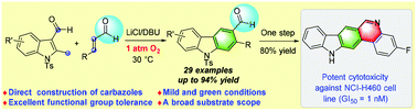 Graphical abstract: Direct construction of carbazoles from 2-methyl-indole-3-carbaldehydes and enals