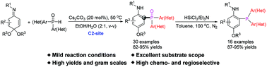 Graphical abstract: Highly chemo- and regioselective C–P cross-coupling reaction of quinone imine ketals with Ar2P(O)H to construct ortho-amino triarylphosphine derivatives