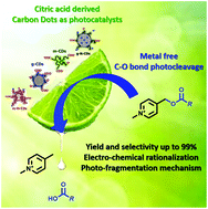 Graphical abstract: Carbon dots as photocatalysts for organic synthesis: metal-free methylene–oxygen-bond photocleavage
