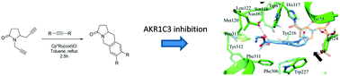 Graphical abstract: Exploration of [2 + 2 + 2] cyclotrimerisation methodology to prepare tetrahydroisoquinoline-based compounds with potential aldo–keto reductase 1C3 target affinity