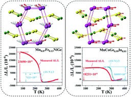Graphical abstract: Cone-spiral magnetic ordering dominated lattice distortion and giant negative thermal expansion in Fe-doped MnNiGe compounds