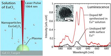 Graphical abstract: Doping nanoparticles using pulsed laser ablation in a liquid containing the doping agent