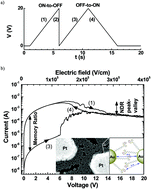 Graphical abstract: Physical mechanisms involved in the formation and operation of memory devices based on a monolayer of gold nanoparticle-polythiophene hybrid materials