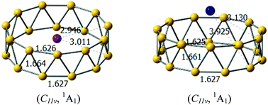 Graphical abstract: Structural and electronic properties of MB22− (M = Na, K) clusters: tubular boron versus quasi-planar boron forms