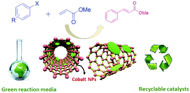 Graphical abstract: In situ synthesis of carbon nanotube-encapsulated cobalt nanoparticles by a novel and simple chemical treatment process: efficient and green catalysts for the Heck reaction