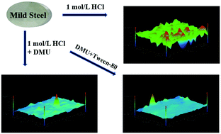 Graphical abstract: Synergistic effect of 1-(2,5-dioxoimidazolidin-4-yl)urea and Tween-80 towards the corrosion mitigation of mild steel in HCl