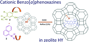 Graphical abstract: Encapsulation and characterisation of cationic benzo[a]phenoxazines in zeolite HY