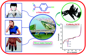 Graphical abstract: Simple hydrothermal synthesis of defective CeMoSe2 dendrites as an effective electrocatalyst for the electrochemical sensing of 4-nitrophenol in water samples