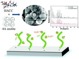 Graphical abstract: Efficient removal of low-concentration Cr(vi) from aqueous solution by 4A/HACC particles
