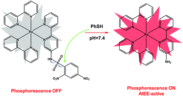 Graphical abstract: A highly sensitive Ru(ii) complex-based phosphorescent probe for thiophenol detection with aggregation-induced emission characteristics