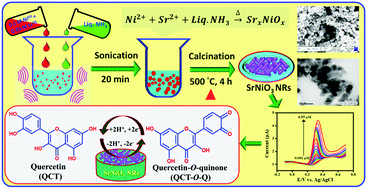 Graphical abstract: Sr-Doped NiO3 nanorods synthesized by a simple sonochemical method as excellent materials for voltammetric determination of quercetin