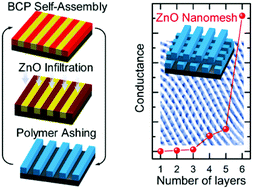 Graphical abstract: Three-dimensional electroactive ZnO nanomesh directly derived from hierarchically self-assembled block copolymer thin films