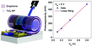 Graphical abstract: High sensitivity ultraviolet detection based on three-dimensional graphene field effect transistors decorated with TiO2 NPs