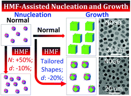 Graphical abstract: Tailoring the shape and size of wet-chemical synthesized FePt nanoparticles by controlling nucleation and growth with a high magnetic field