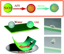 Graphical abstract: A highly fluorinated SiO2 particle assembled, durable superhydrophobic and superoleophobic coating for both hard and soft materials