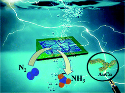 Graphical abstract: Coupling Cu with Au for enhanced electrocatalytic activity of nitrogen reduction reaction