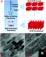 Graphical abstract: Synthesis of air-stable two-dimensional nanoplatelets of Ruddlesden–Popper organic–inorganic hybrid perovskites