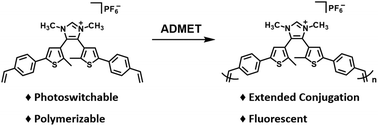 Graphical abstract: Design, synthesis and study of a photochromic α,ω-diene: toward new classes of photoswitchable polymers