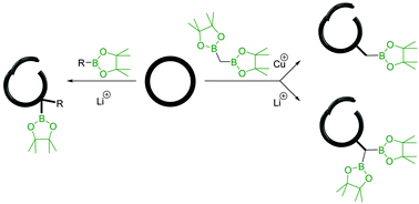 Graphical abstract: Organoboron synthesis via ring opening coupling reactions