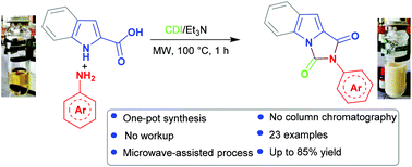 Graphical abstract: A route to access imidazol[1,5-a]indole-1,3-diones and pyrrolo[1,2-c]imidazole-1,3-diones