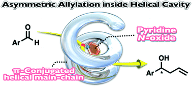 Graphical abstract: Synthesis of helical π-conjugated polymers bearing pyridine N-oxide pendants and asymmetric allylation of aldehydes in the helical cavity