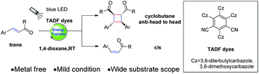 Graphical abstract: Donor–acceptor fluorophores as efficient energy transfer photocatalysts for [2 + 2] photodimerization