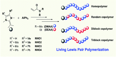 Graphical abstract: Living polymerization of acrylamides catalysed by N-heterocyclic olefin-based Lewis pairs
