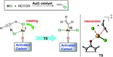 Graphical abstract: DFT studies on the mechanism of acetylene hydrochlorination over gold-based catalysts and guidance for catalyst construction
