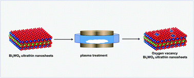 Graphical abstract: Plasma treated Bi2WO6 ultrathin nanosheets with oxygen vacancies for improved photocatalytic CO2 reduction