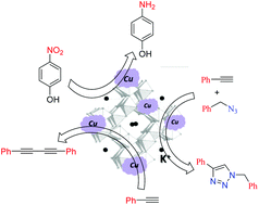 Graphical abstract: Optimization of Cu catalysts for nitrophenol reduction, click reaction and alkyne coupling