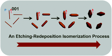 Graphical abstract: An etching–redeposition isomerization process for the shape control of anatase TiO2 nanocrystals