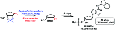 Graphical abstract: An alternative and efficient synthesis of MLN4924, a selective NEDD8 inhibitor