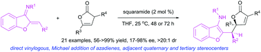 Graphical abstract: Organocatalytic enantioselective direct vinylogous Michael addition of γ-substituted deconjugate butenolides to azadienes