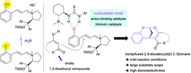 Graphical abstract: An asymmetric multicatalytic reaction sequence of 2-hydroxycinnamaldehydes and enolic 1,3-dicarbonyl compounds to construct bridged bicyclic acetals