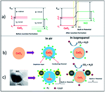 Graphical abstract: NiO decorated CeO2 nanostructures as room temperature isopropanol gas sensors