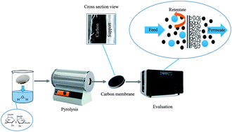 Graphical abstract: The use of a sucrose precursor to prepare a carbon membrane for the separation of hydrogen from methane