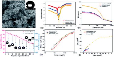 Graphical abstract: Corrosion resistance for superwetting immiscible oil/water separation porous materials