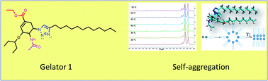 Graphical abstract: Theoretical and experimental studies of an oseltamivir–triazole-based thermoresponsive organogel