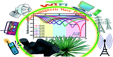 Graphical abstract: Performance enhanced electromagnetic wave absorber from controllable modification of natural plant fiber