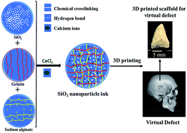 Graphical abstract: 3D printable SiO2 nanoparticle ink for patient specific bone regeneration