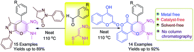 Graphical abstract: A catalyst- and solvent-free protocol for the sustainable synthesis of fused 4H-pyran derivatives