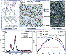 Graphical abstract: Multistage kinetic analysis of DMAA/MBAM polymer removal from gelcast ceramic parts using a multi-stage parallel reaction model and model-free method