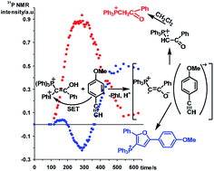 Graphical abstract: CIDNP as a tool to unveil the reaction mechanism: interaction of mixed phosphonium–iodonium ylide with p-methoxyphenylacetylene