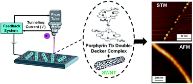 Graphical abstract: Supramolecular structures of terbium(iii) porphyrin double-decker complexes on a single-walled carbon nanotube surface